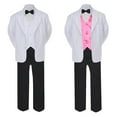 thumbnail image 2 of 5-7pc Formal Black White Suit Set Coral Bow Necktie Vest Boy Baby Sm-20 Teen, 2 of 3