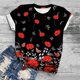 thumbnail image 2 of Blusa holgada de manga corta con cuello redondo y estampado a la moda para mujer Pompotops hfajkhk128584, 2 of 5