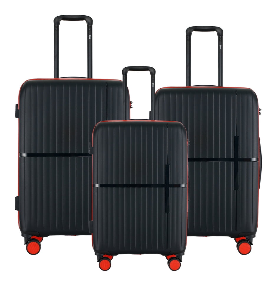 IZOD Expandable Luggage Set - 360 Dual Spinning Wheels - 3 Piece