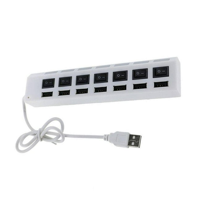 High Speed 4/7 Port USB Hub 7 Port hub PC USB hub Power on/off Switch Expander PC Notebook Laptop Multiple Converter Adapter Splitter