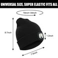 thumbnail image 5 of AYAMAYA Unisex Beanie Hat with LED, Rechargeable Knitted Winter Warm Hats with Headlamp for Outdoor Camping Hiking, Black, 5 of 7