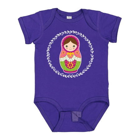 

Inktastic Matryoshka Russian Cute Pink Nesting Doll Gift Baby Girl Bodysuit