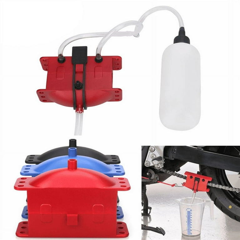 NEW Motorcycle Chain Cleaning Machine Kit Lube Device Brush Gear Cleaner  Tool