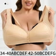thumbnail image 6 of Plus Size Women's Front Closure Bras, No Underwire Full Coverage Push up Bra Soft Cup Wireless Comfortable Everyday Bra, XL-6XL, 6 of 9