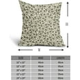 thumbnail image 3 of Daisy Floral Block Print Pillow Covers 20X20 Inch Olive Green Beige Flowers Decorative Square Pillow Cases Set of 2 Farmhouse Home Decor Vintage Rustic Cute Throw Pillows For Sofa Couch Outdoor, 3 of 6