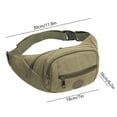 thumbnail image 2 of Waist Pack Bag Canvas Bag for Men&Women Hip Bum Bag with Adjustable Strap and Theft Proof Hidden Pocketfor Outdoors Workout Traveling Casual Running Hiking Cycling -Army Green, 2 of 7