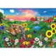 thumbnail image 1 of Diamond Painting (DE1773) Kits Conejo y Girasol Cuadrado Artesanía Arte 40x50cm Hugtrwg Para estrenar, 1 of 1