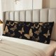 thumbnail image 2 of Balery Modern Golden Butterfly Funda Protectora para Almohada Corporal de Algodón Hipoalergénico con Cierre(55 x 21 pulgadas), Almohadas No Incluidas, 2 of 7