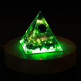 thumbnail image 4 of base Ronde en Bois de Cristal Lumineux - Dégradé de Sept Couleurs (Sans Télécommande) - Diamètre Rond 8cm, 4 of 5