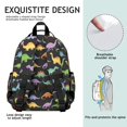thumbnail image 5 of Colorful Dinosaurs Galaxy Pattern Cute School Backpack Bag for School with Padded Back and Adjustable Shoulder Straps 15.25"x11.5"x5.25", 5 of 5