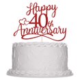 thumbnail image 3 of Cake Topper Sleyberoy para 40.º aniversario con brillo rojo, 3 of 8
