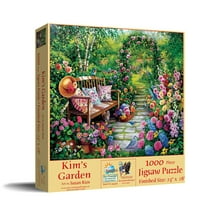 SUNSOUT INC - Kim's Garden - 1000 pc Jigsaw Puzzle by Artist: Susan Rios - Finished Size 23" x 28" - MPN# 45449