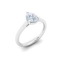 thumbnail image 2 of Oryn Jewel 1.6 Ct Pear Cut Diamond Engagement Ring - Lab-Created Simulated Stone - 14K White Gold Over Design - Beautifully Crafted Solitaire Ring - Memorable Gift for Her - Sophisticated Jewelry, 2 of 5