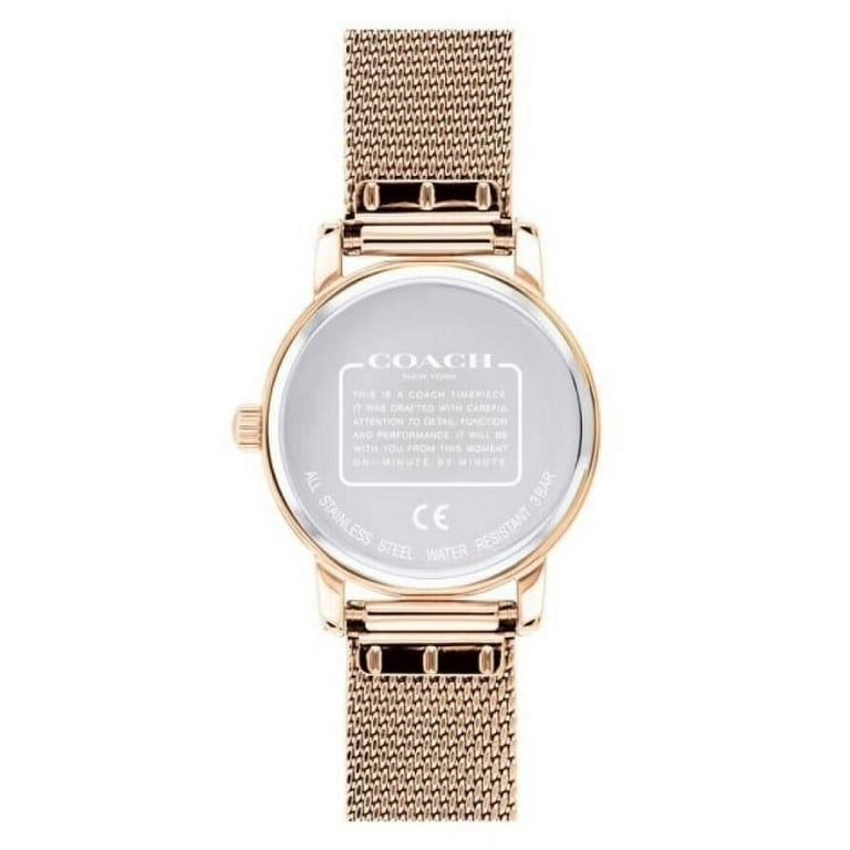 COACH 腕時計 14503949ローズゴールド Coach Grand Women's Watch, 28mm, Rose Gold Tone, Stainless