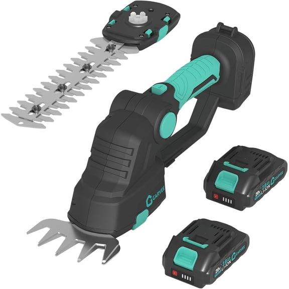Riedhoff Cordless Grass Shear, Shrubbery Trimmer, 20V, 2 x 2.0 Ah Battery, Black & Blue