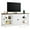 White w/Power Outlets, variant on Dextrus Farmhouse TV Stand up to 65 Inches w/Power Outlets, Entertainment Center Cabinet with Storage for Living Room, Rustic Oak
