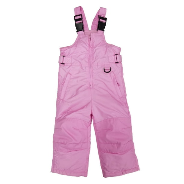 Toddler & Little Girls Pink Water & Wind Resistant Snow Bib Overalls