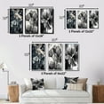 thumbnail image 4 of Designart "Exotic Ginkgo Leaf Oasis III" Floral Leaves Framed Wall Art Set Of 3 - Grey Leaves Frame Canvas Set For Living Room Decor, 4 of 7