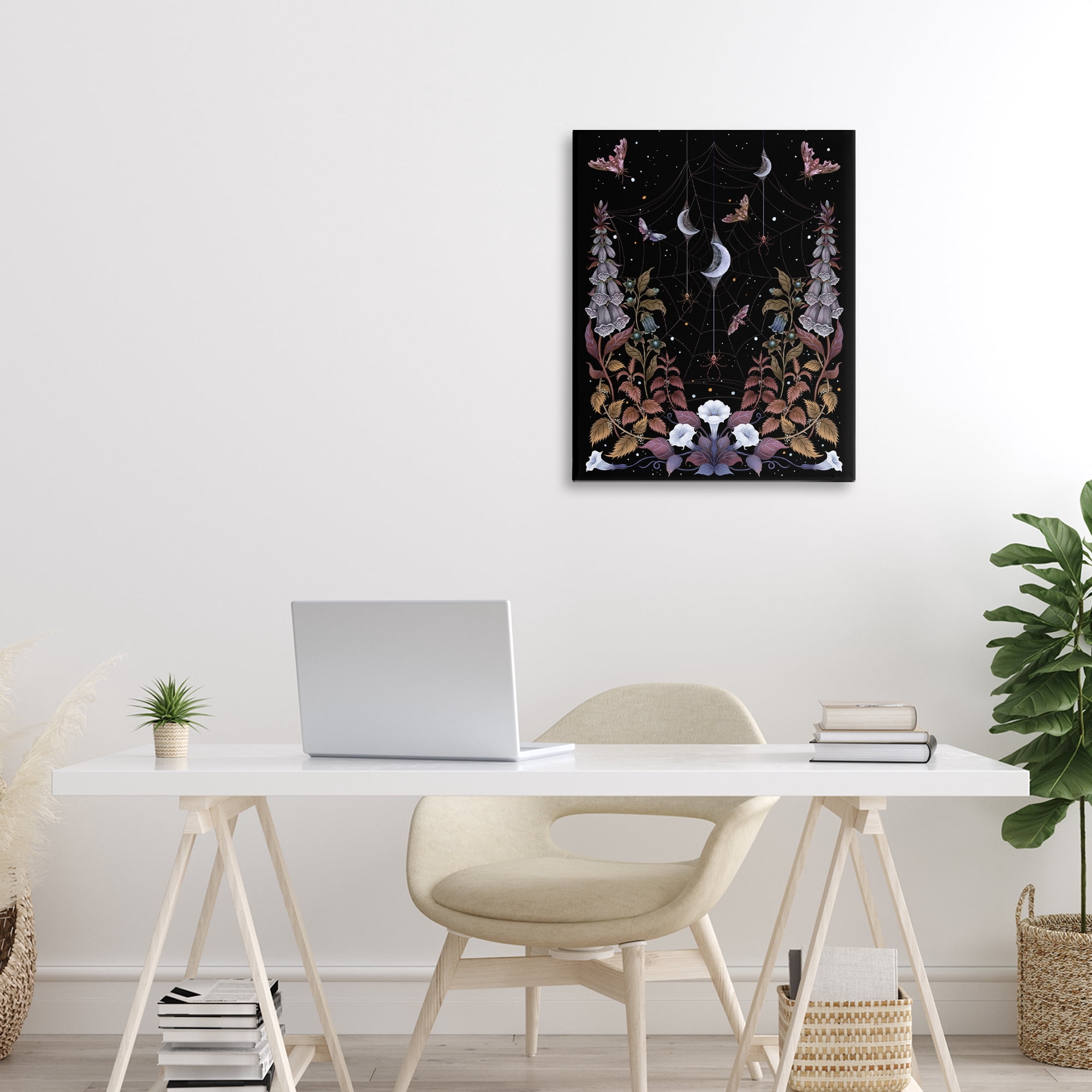 Stupell Industries Witch Garden with Spider Webs Canvas Wall Art, design by Episodic Drawings