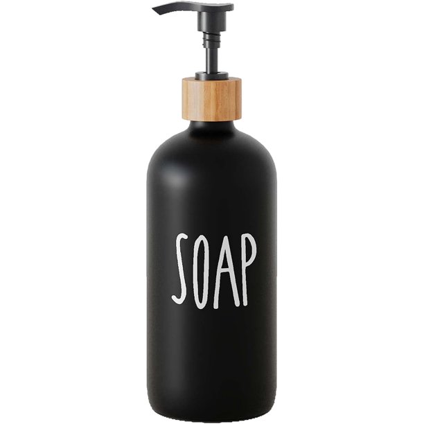 Soap Dispenser,Dish Soap Dispenser for Kitchen Sink.Glass Hand Soap Dispenser, Modern Farmhouse