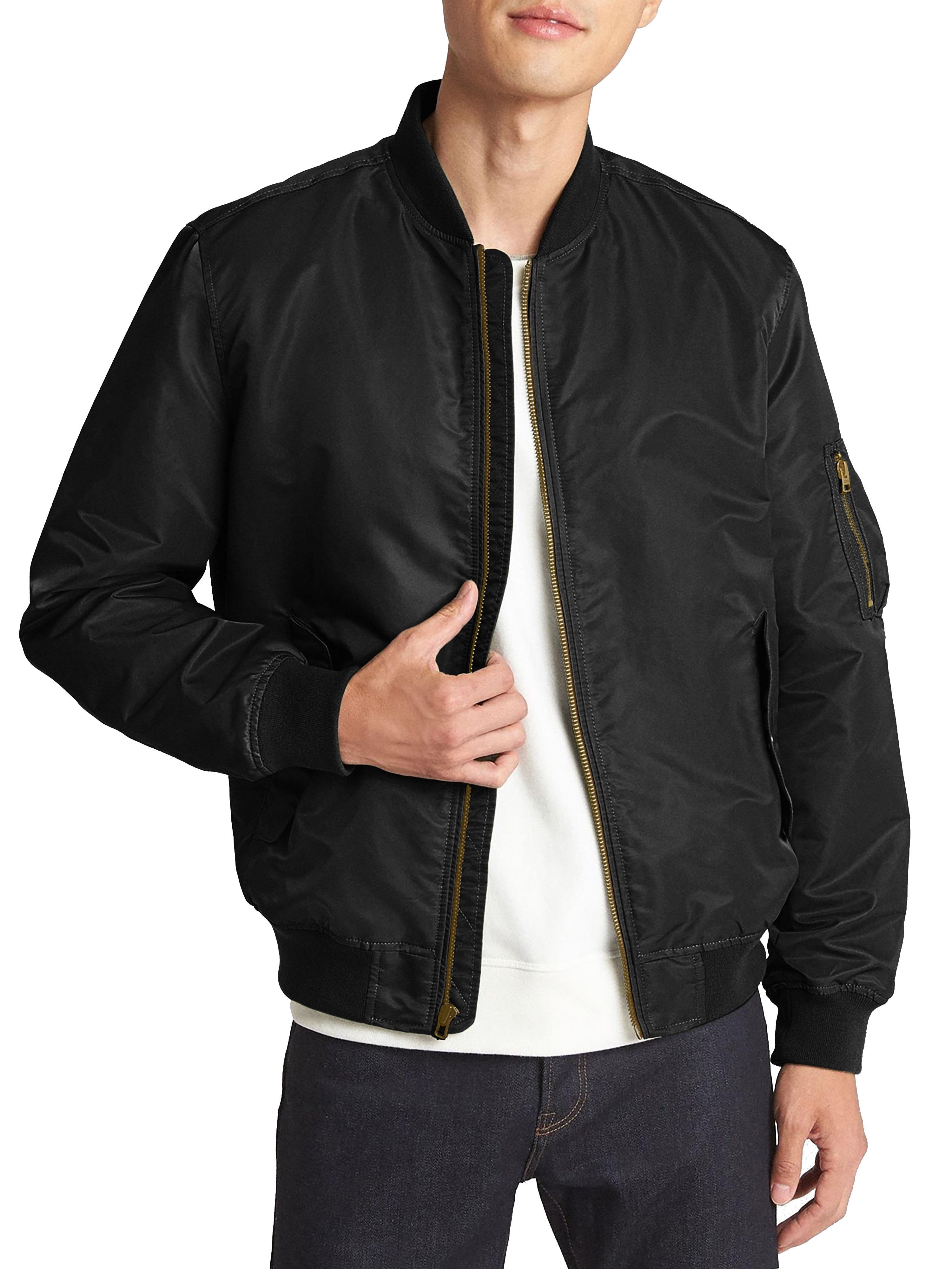 Hat and Beyond Men's MA-1 Premium Padded Bomber Flight Jacket Outerwear ...