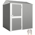 thumbnail image 1 of Outsunny Remise de Rangement Extérieure 7 Pieds x 6 Pieds de Hauteur, Remise Imperméable, Gris Argenté, 1 of 10