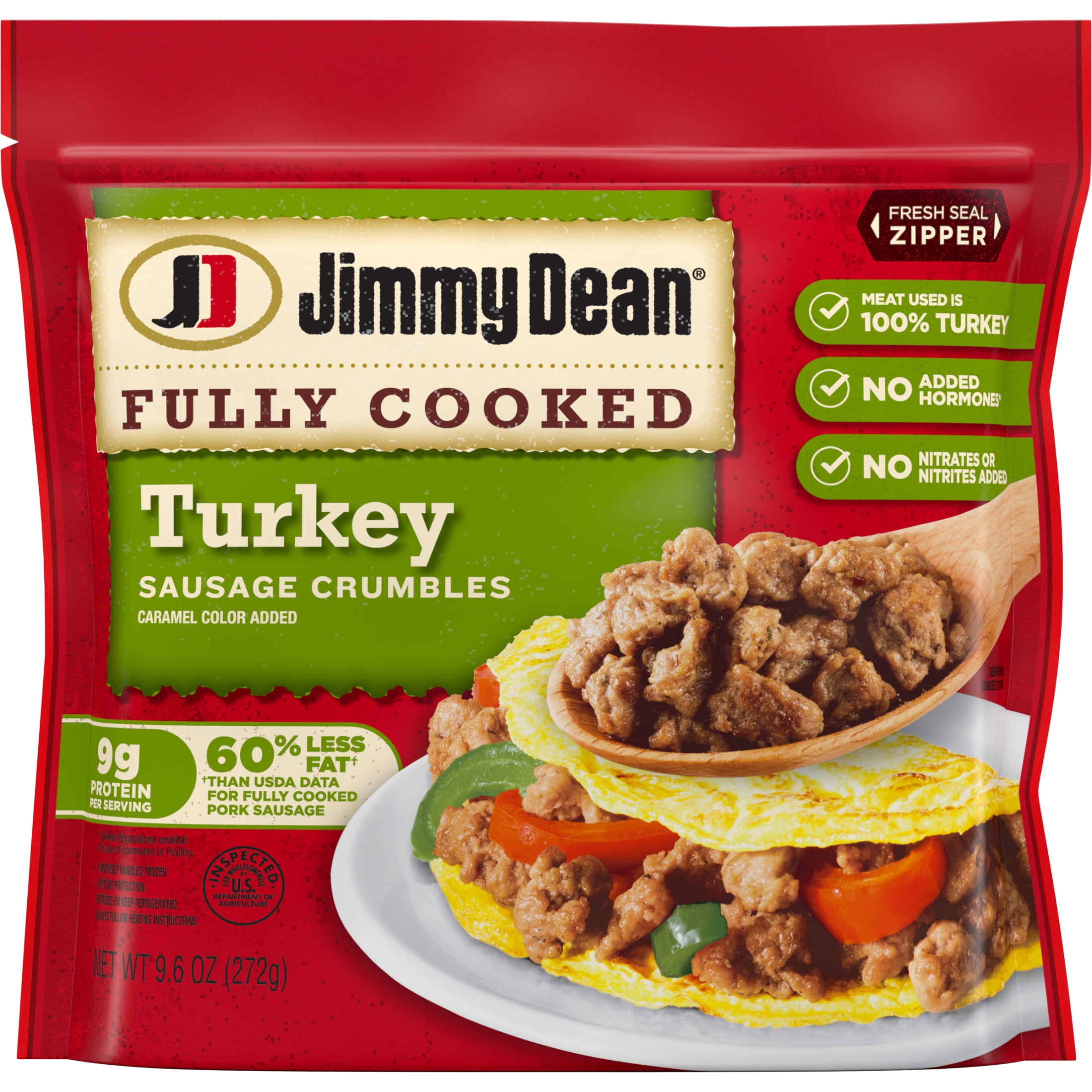Jimmy Dean Fully Cooked Turkey Sausage Crumbles, 9.6 oz
