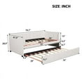 thumbnail image 4 of Aukfa Daybed with Trundle, Twin Size Upholstered Bed Frame, Velvet, Beige, 4 of 8