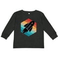 thumbnail image 3 of Inktastic Rocket Ship Retro Space Boys or Girls Long Sleeve Toddler T-Shirt, 3 of 5