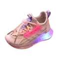 thumbnail image 2 of HWRETIE Children Kids Baby Girls Led Light Luminous Running Sport Shoes Mesh Sneakers, 2 of 6