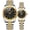 Black, variant on Swiss Brand Two Tone Watch Men Women Gold Silver Stainless Steel Waterproof Couple Watches
