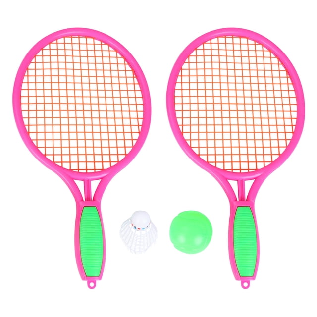 Milisten 1 Pair Pink ABS Tennis Racket for Children Outdoor Sports Kindergarten Practice