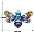 thumbnail image 4 of Metal Bee Wall Art Iron Outdoor Hanging Decor 3D Wall Sculptures Yard Fence Ornament Gift for Home,Blue Bee, 4 of 5
