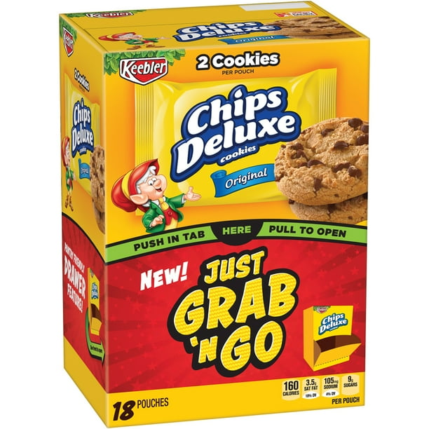 Keebler Chips Deluxe Original Chocolate Chip Cookies, 1.06 Oz., 19