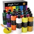 thumbnail image 1 of Set de pintura acrílica Nicpro 18 colores 250 ml con rueda de colores, 1 of 6