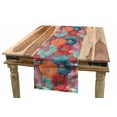 thumbnail image 1 of Floral Table Runner, Repeating Pattern Overlapped Flower Petals in Various Pastel Colors Graphic Image, Dining Room Kitchen Rectangular Runner, 3 Sizes, by Ambesonne, 1 of 2