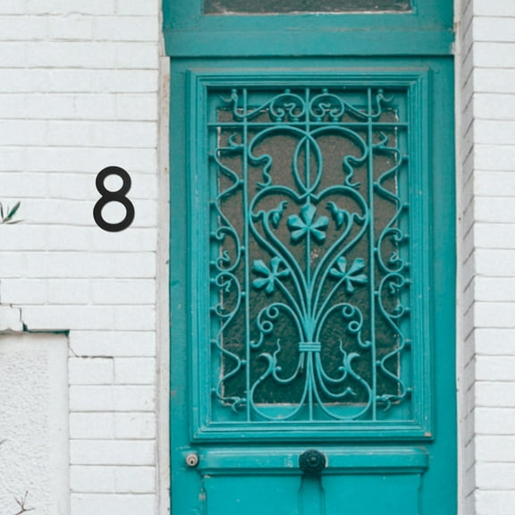Raindrops Self-Adhesive House Number Stickers for Front Door Decoration, Weatherproof Address Labels for Home