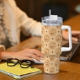 thumbnail image 6 of Lsque Squirrel And Nuts Pattern 40 OZ Ice Bully Cup with Handle and Straw, Double Wall Stainless Steel Tumbler Travel Coffee Cup with Lid for Christmas Present, 6 of 8