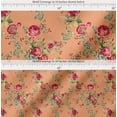 thumbnail image 2 of Soimoi Cotton Poplin Fabric Leaves,Red Berries & Rose Floral Print Sewing Fabric Yard 42 Inch Wide, 2 of 7
