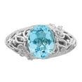 thumbnail image 5 of Sterling Silver Rhodium Sky Blue Topaz & Diamond Ring, 5 of 5