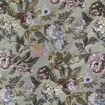 Decora Furnishings Classic Jacquard Woven Cotton Mix Floral Design Furnishing Fabric for Upholstery, Sofa, Diwan, Cushions, Chair and Craft - Width 54 inches - Fabric by The Yard (Green)