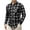 CA01_Black, variant on Dwellite Mens Plaid Shirts Fashion Collared Shirt Fit Casual Long Sleeve Button Down Shirts with Pockets White S