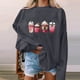 thumbnail image 3 of Gibobby Sudadera oversize mujer Sudadera de Mujer con Estampado Cool Cómoda y Juvenil(Gris,M), 3 of 4