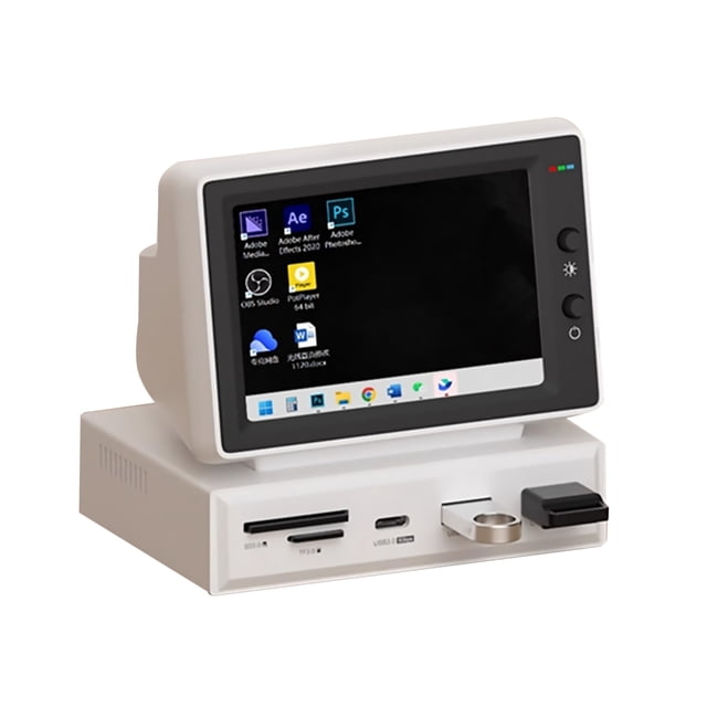 Concentrateur USB Polyvalent avec Grand Angle de Vision, Écran IPS pour Ordinateurs Portables/bureaux et Connectivité avec Appareils Externes