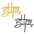 thumbnail image 4 of Acrylic Happy Birthday Cake Topper Dessert Flag Decoration Party Baking Supplies Gold Acrylic, 4 of 5