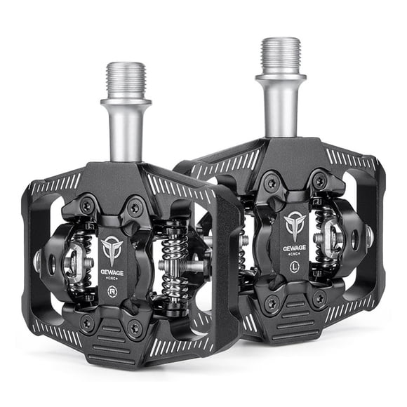 Double-sided Clip Pedals MTB Pedals Cycling Pedals with Cleats Replacement For SPD Mountain Bicycle Pedal System