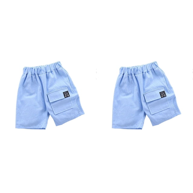 (2-Pack) Rinsvye Kids Toddler Baby Girls Short Boy Shorts Boys Print Pocket Spring Kids Shorts Summer Shorts Ruffle Clothes