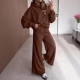 thumbnail image 5 of Women's 2 Piece Outfits Fall Sweatsuits Oversized Hoodies Wide Leg Sweatpants Tracksuits Lounge Matching Sets, 5 of 5