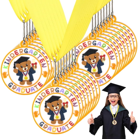 Medalla de graduación Hedeey Kindergarten para niños con cinta para el cuello