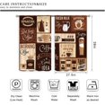 thumbnail image 5 of Brown Coffee Kitchen Curtains 27.5Wx39H Inch Rod Pocket Rustic Vintage Latte Cappuccino Cafe Theme Curtains Farmhouse Cafe Beans Drink Decor Modern Small Short Window Drapes Fabric 2 Panels, 5 of 5